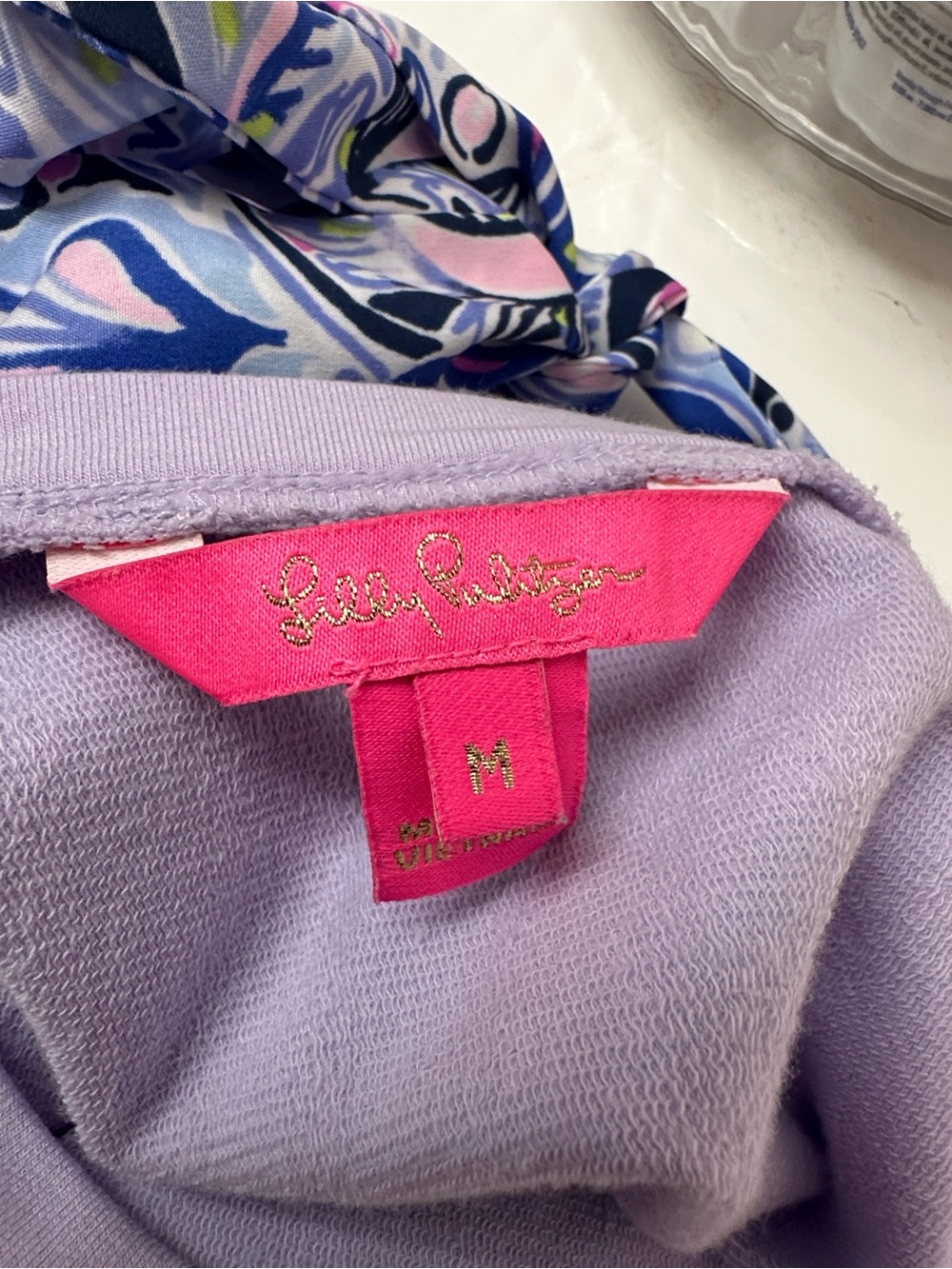 Lilly Pulitzer Lavender Dillon Long-Sleeve Pullover Multi Color Tieback - Picture 3 of 8